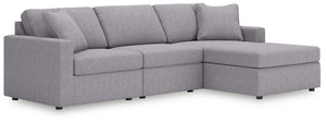 Looking cool and contemporary is great. But when it comes down to it, youâ€™re all about low-maintenance lounging. With the performance fabric on this sectional with chaise, cleaning spills is a breeze. Its customizable modular design caters to your ever-