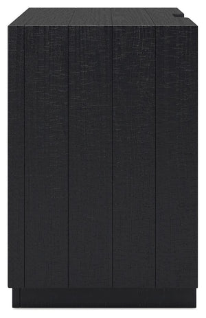 Londer - Black - Two Drawer Night Stand
