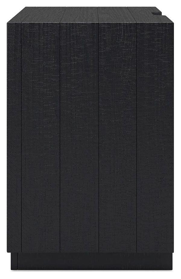 Londer - Black - Two Drawer Night Stand