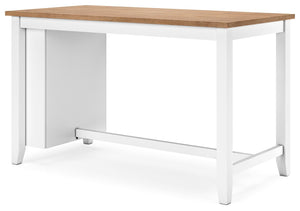 Gesthaven - Natural / White - Rectangular Dining Room Counter Table