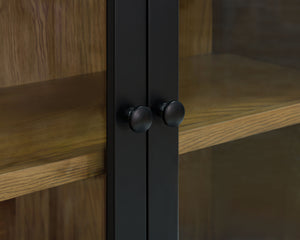 Dagandale - Black / Natural - Accent Cabinet