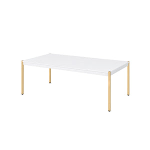 Occasional Tables SetMetal Tube LegsWoodem TopMinimalistic Design<br/><br/><b>Product Features</b><ul><li>Occasional Tables Set</li><li>Metal Tube Legs</li><li>Woodem Top</li><li>Minimalistic Design</li><li>Case: 1Pc/1Ctn</li><li>Finish: White & Gold Fini