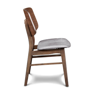 Oscar - Chair With Cushion (Set of 2) - Walnut / Dark Gray