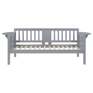 Bethany - Wood Twin Daybed With Drop - Down Tables - Gray
