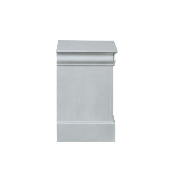  the simple moldings and luxurious pull handles add subtle sty