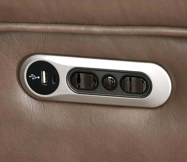 Atlantis - Power Reclining Zero Gravity Sofa And Loveseat - Smooth Latte