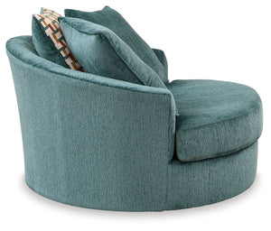 Laylabrook - Teal - Oversized Swivel Accent Chair