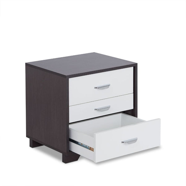  the Eloy nightstand with easy metal glider runner will be a great addition to your bedroom or living room. Using a combination of espresso and white