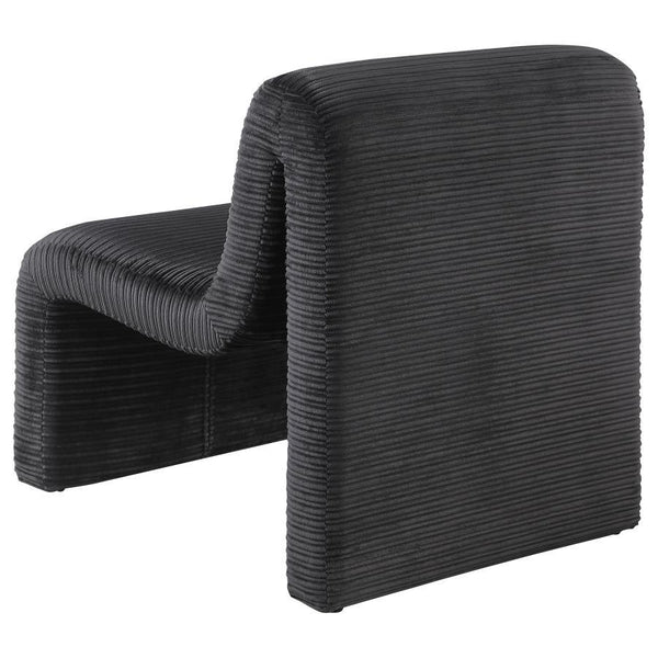 Drayton - Upholstered Curved Armless Accent Chair - Black