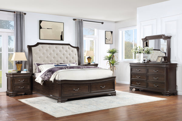  a testament to enduring craftsmanship and timeless style. This set includes a stunning bed