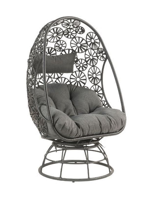  Charcaol Fabric & Black Wicker
