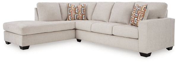 Looking to make a simply chic statement with color? Liven up your living room with this sectional with chaise. Styled with trend-right light neutral upholstery, itâ€™s a blank canvas perfect for adding pops of color to your decor. Bold and eclectic accent