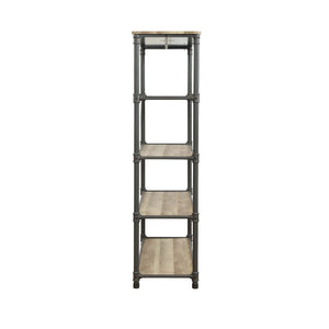 Itzel - Bookshelf - Antique Oak & Sandy Gray - 71"