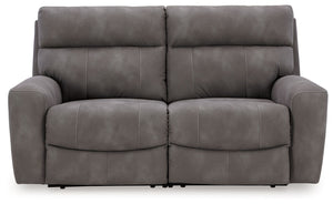 Stylish, adaptable and durable. Your living room is the central hub of your homeâ€”why settle for anything less? With this power reclining sectional loveseat, you can make everyday lounging effortless. A modular design gives you the flexibility to rearran