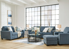 Need a simple style refresh? Liven up your living room essentials with this seating package. Chunky silhouettes hold invitingly ample cushioning youâ€™ll long to lounge in. Crosshatched upholstery gives the otherwise casual designs a delightful visual tex