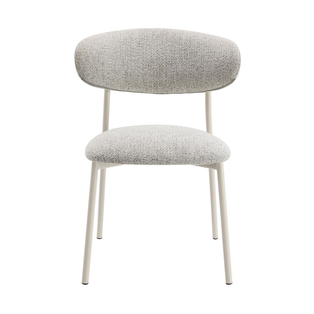 Designed with rectangular ceramic top and sleek design, Kalam collection brings modern elegance to any dining space. The fixed table top is supported by stylish double pedestals, providing stability and contemporary charm. Paired with padded seat and back
