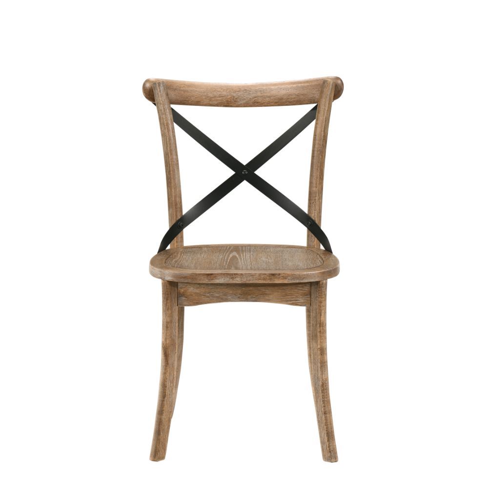 The Kendric armless side chairs are the perfect companion to any modern rustic home. The high backrest is ideal for maximum comfort while dining. It features a unique wooden open frame backrest with an x-shape support. Available in two colors, matching ta