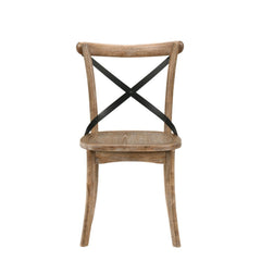 The Kendric armless side chairs are the perfect companion to any modern rustic home. The high backrest is ideal for maximum comfort while dining. It features a unique wooden open frame backrest with an x-shape support. Available in two colors, matching ta