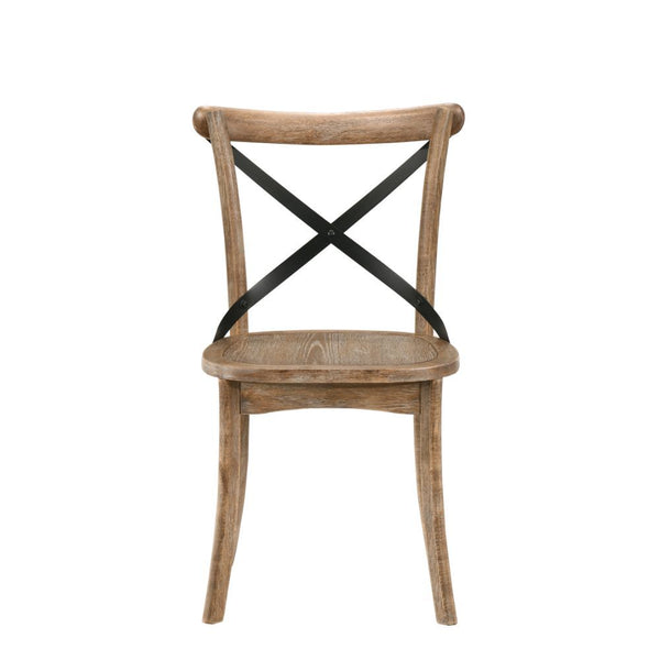 The Kendric armless side chairs are the perfect companion to any modern rustic home. The high backrest is ideal for maximum comfort while dining. It features a unique wooden open frame backrest with an x-shape support. Available in two colors, matching ta