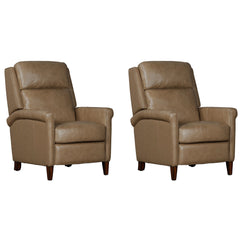 Meet the Northfield power recliner, where effortless relaxation meets sophisticated design. This power recliner is upholstered in soft leather with a custom match, ensuring both style and comfort. The key arm with detail welting adds a touch of elegance, 