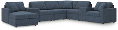 Looking cool and contemporary is great. But when it comes down to it, youâ€™re all about low-maintenance lounging. With the performance fabric on this sectional with chaise, cleaning spills is a breeze. Its customizable modular design caters to your ever-