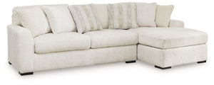 Reflect your uniquely versatile style personality with this sectional with chaise. Its plush upholstery is complemented with retro-cool corduroy on the back cushions, creating an ultra-soft seating experience with tons of eye-catching texture. Ready to re