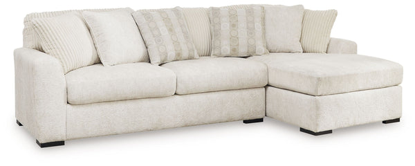Reflect your uniquely versatile style personality with this sectional with chaise. Its plush upholstery is complemented with retro-cool corduroy on the back cushions, creating an ultra-soft seating experience with tons of eye-catching texture. Ready to re