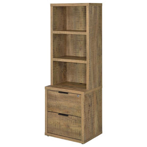 Westpark - 3-Shelf Bookcase USB And Lockable Drawer - Mango