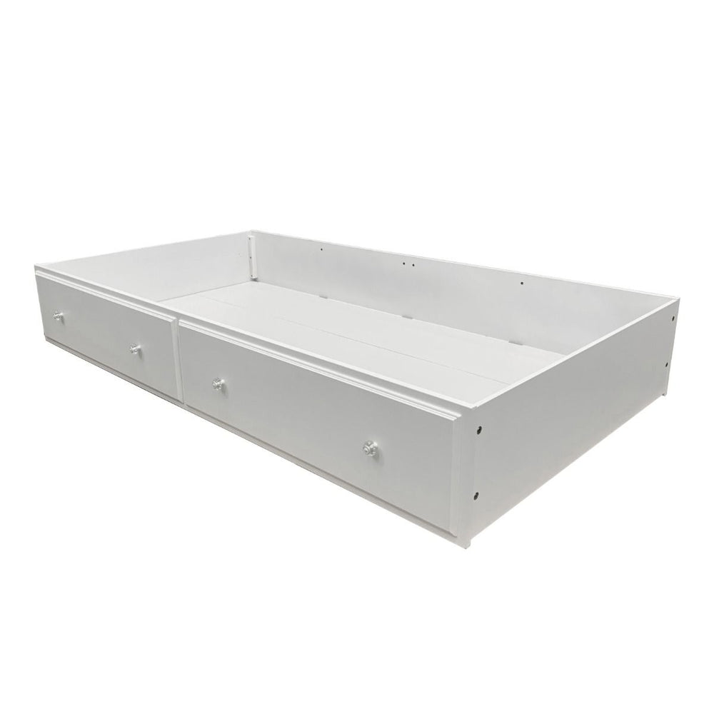 Twin Trundle Bed Faux Drawers Caster Wheels Included Optional Bed for Flora Collection: Poster Panel Beds