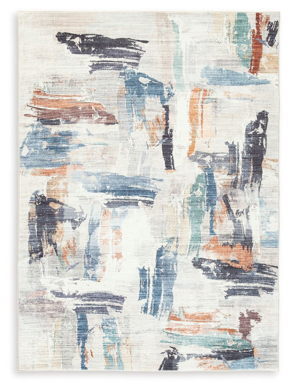 High style, low maintenance. This rug takes an abstract approach to contemporary aesthetics. A brush stroke pattern, like art on a canvas, levels up your decor with its curated character. And the rug expertly balances fashion and everyday function, with a