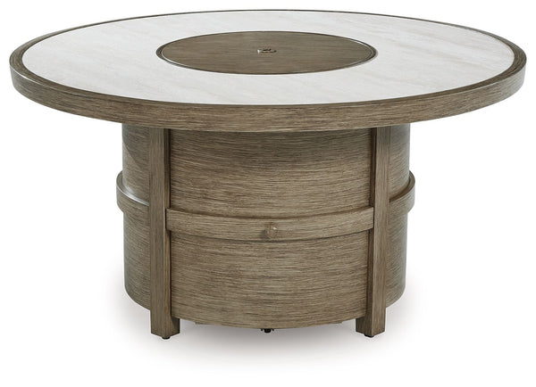  while the sintered stone tabletop adds an element of natural elegance. A stai