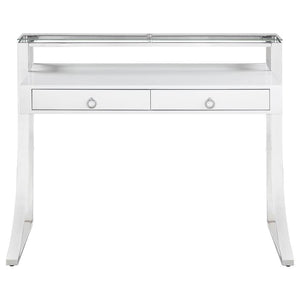  glossy white surface blends appealingly with its