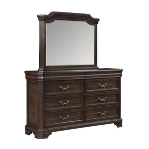Introducing the Lyndhurst Dresser in Walnut Brownâ€”a blend of timeless elegance and practical functionality. Crafted from solid Acacia, Acacia veneers, and manufactured wood, this dresser ensures enduring strength and durability. Its rich walnut finish, 