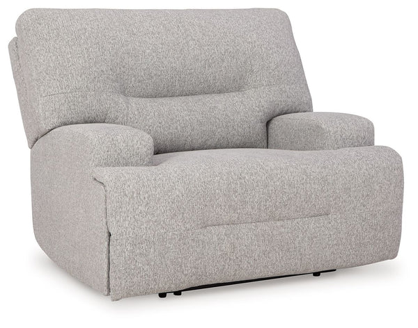 Acklen Place - Pewter - 4 Pc. - 3-Piece Power Reclining Sectional Sofa With Raf Chaise
