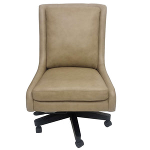  this desk chair adds class and style to any office. The pneumatic gas lift makes it easy to adjust the height