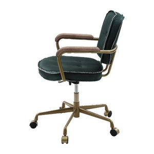 Siecross - Office Chair - Emerald Green Leather