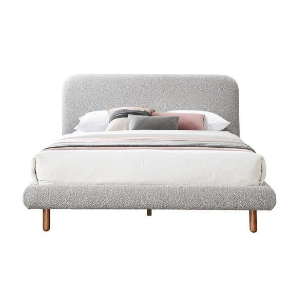 Cleo - Queen Bed - Gray Boucle