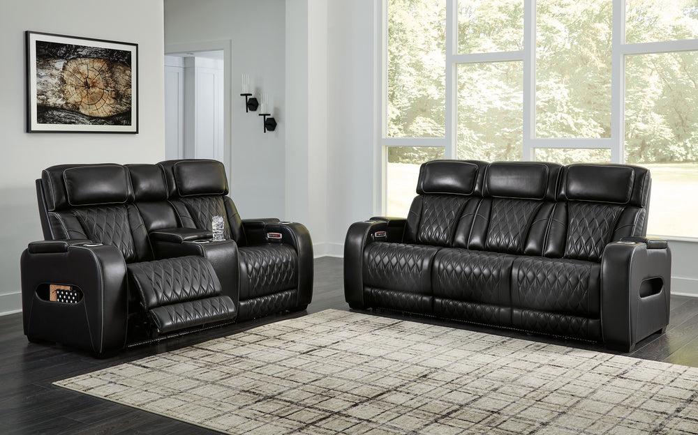 Ready to take your reclining experience to the next level? Then sit up and take notice. With this seating package, ultimate relaxation is at your fingertips. Experience the pure bliss of an air massage system and heated seats at the touch of a button. Plu