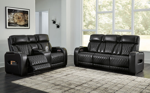 Ready to take your reclining experience to the next level? Then sit up and take notice. With this seating package, ultimate relaxation is at your fingertips. Experience the pure bliss of an air massage system and heated seats at the touch of a button. Plu
