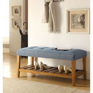 Charla - Bench - Blue & Oak