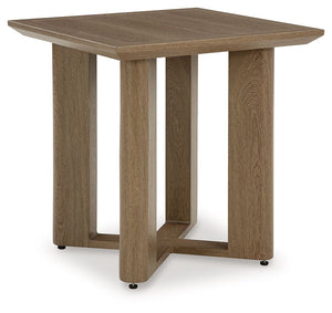 Elevate the appeal of easy-breezy living with the Serene Bay outdoor end table. Made to look like wood yet durable enough to weather the elements, this table is sure to serve you and your besties well, year after year. Its cool character is made for warm 