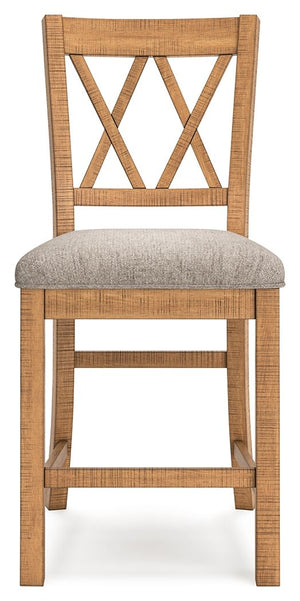 Havonplane - Brown - Upholstered Barstool (Set of 2)