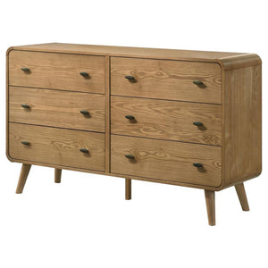  and walnut veneer for durability. Featuring six spacious drawers