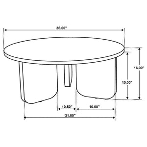 Dale - Round Solid Mango Wood Coffee Table - Brown