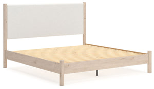 Cadmori - Two-tone - King Upholstered Panel Bed