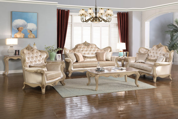 Monique - Loveseat - Pearl Silver