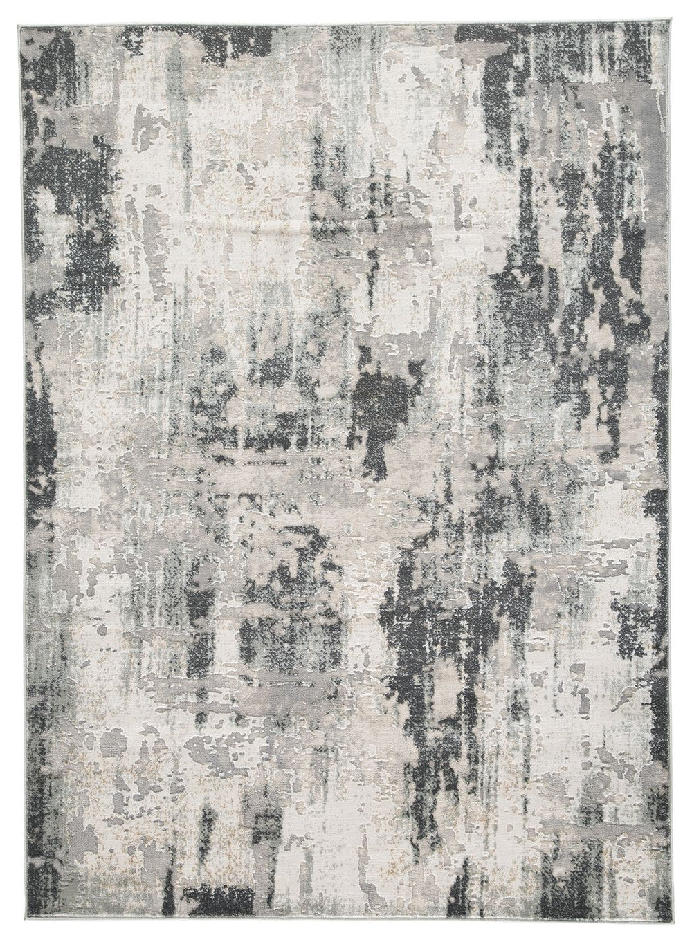 With its striking high-low abstract design, this rug leaves so much to the imagination. Its ethereal design dresses up a room with cream, gold, sage and shades of gray, adding visual texture and a highly contemporary point of view.<br/><br/><b>Product Fea