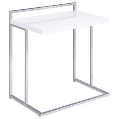 This c-table features an extra wide surface area with a durable engineered wood top, supported by a strong metal frame. Its minimalist, contemporary design makes it perfect for modern living rooms or smaller spaces, offering ample room for essentials like