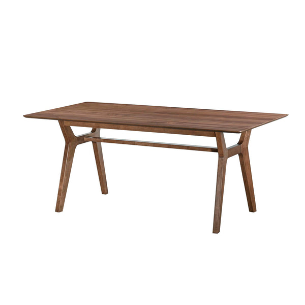 Indulge in the timeless allure of the Thea Dining Table, a testament to the beauty of real wood craftsmanship. Crafted from solid rubberwood and walnut veneers, this table epitomizes strength and durability, ensuring years of cherished memories. Its Mid-C