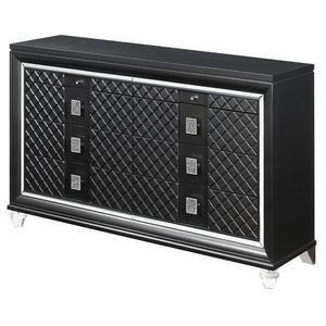 8 Drw (6 Drw + 2 Jewelry Drawers) Drawer: Sparkling Trim, Embossed Fronts, GLIDE Side Metal (Ball Bearing, 2/3 Ext.), DOVETAIL English Front & Back, FELT-LINED Top Drawer Only, Safety Stop Included, Manual Close, Dust-Prof Bottom Case Only, Hardware: Sing